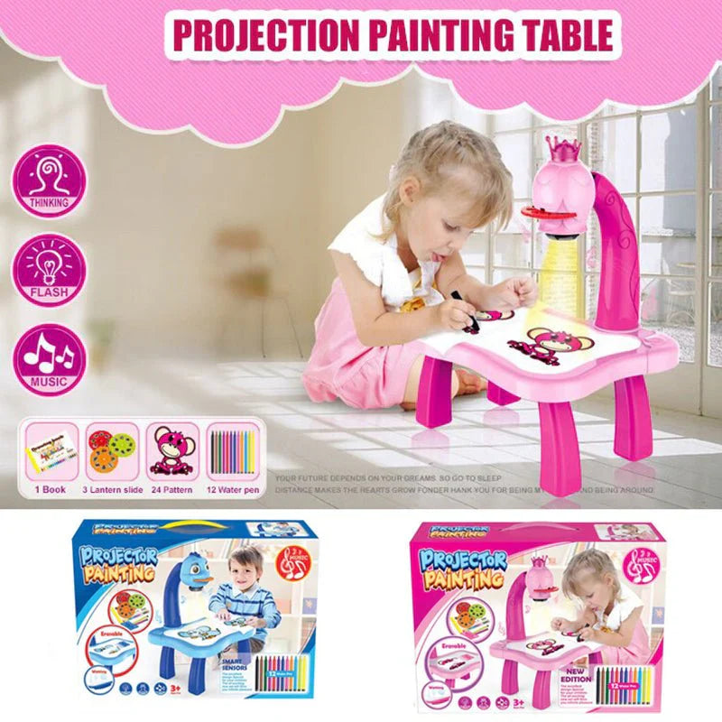 LED Projector Art Painting Table | طاولة الرسم الفني مع جهاز عرض LED