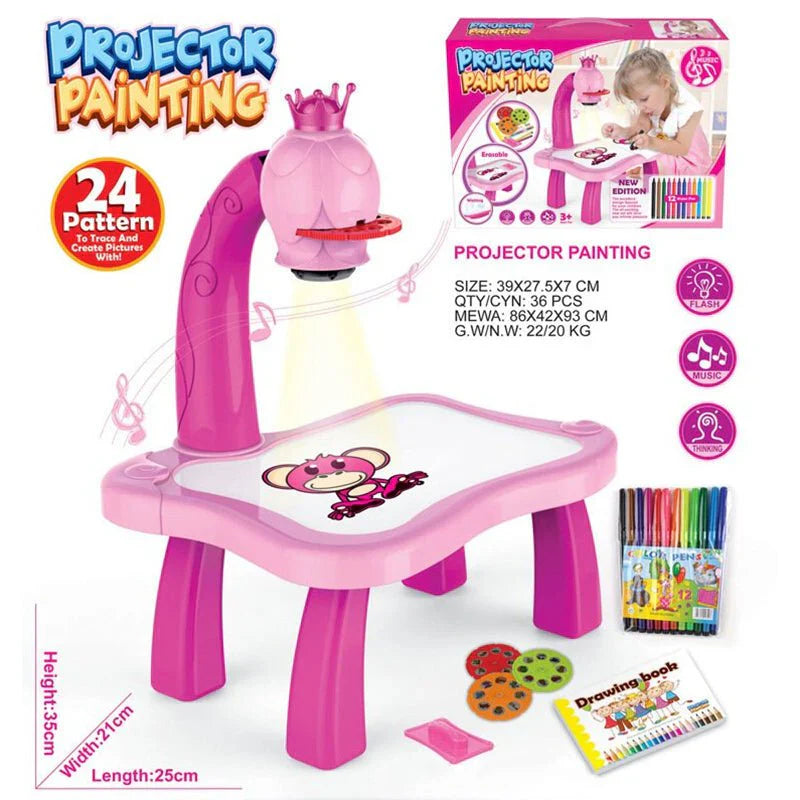 LED Projector Art Painting Table | طاولة الرسم الفني مع جهاز عرض LED