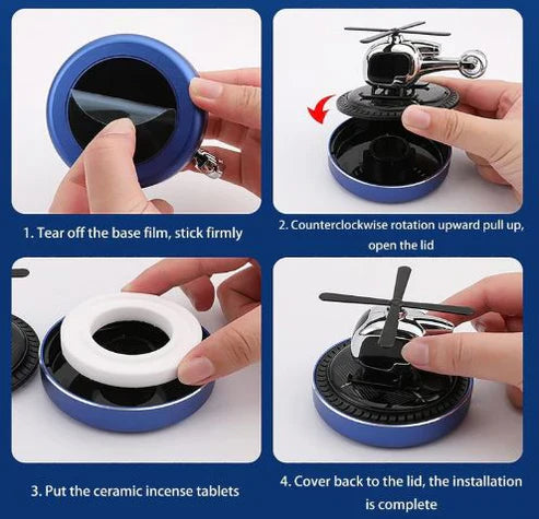 عبير المروحية – Solar Helicopter Car Air Freshener