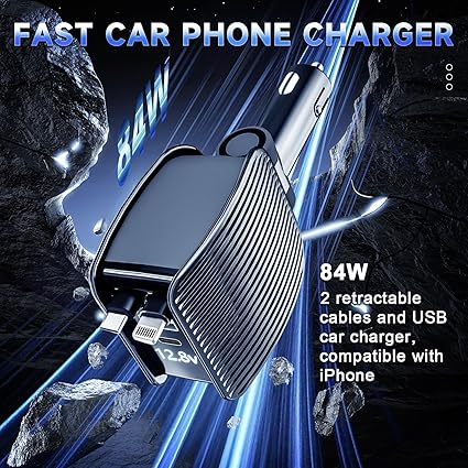 شاحن سيارة قابل للسحب - Retractable Car Charger